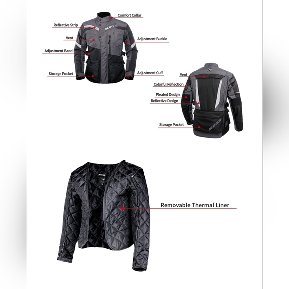 SCOYCO WINTER ADVENTURE - TOURING MOTORCYCLE JACKET - Picture 4 of 16